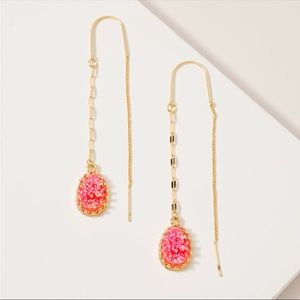 AVENUE ZOE DRUZY STONE CHAIN DANGLE EARRINGS 💖IN STORES💖